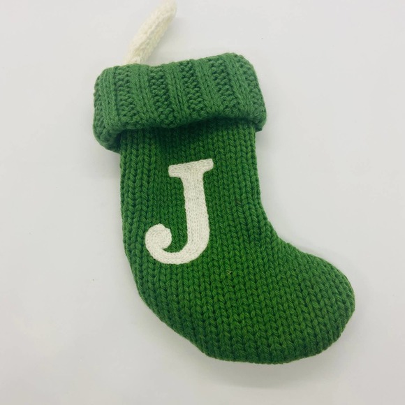 Wondershop Other - Wondershop Green Knitted Letter J Stocking